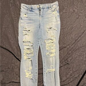 Distressed Light Blue Women's Jeans
